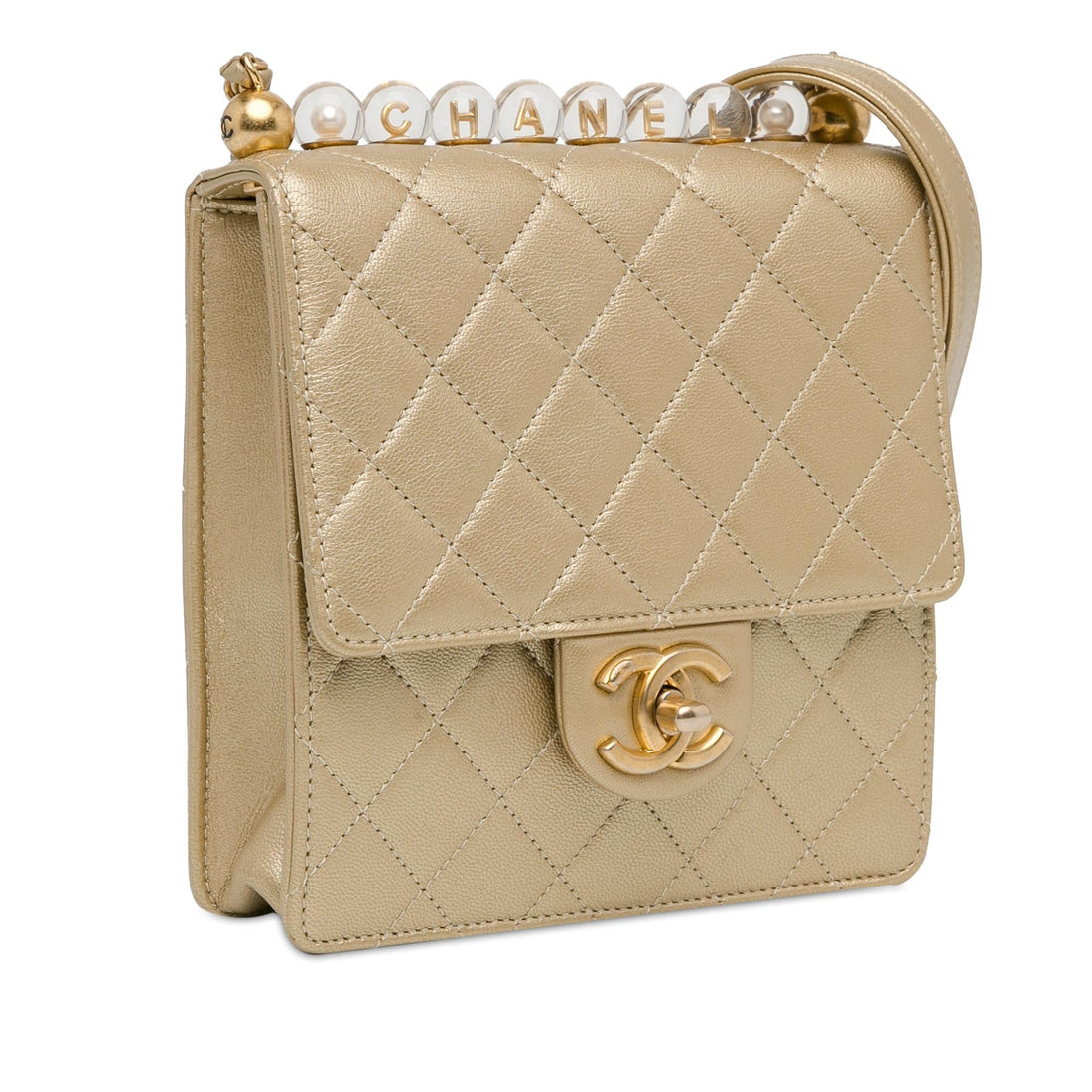 Pearl Street Bags Chanel Small Lambskin Chic Pearls Flap (SHG-AarASt)