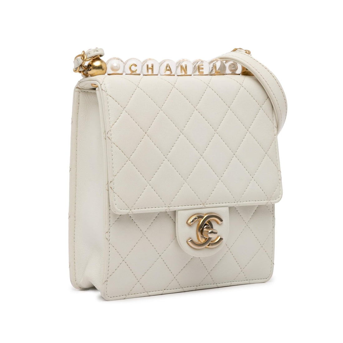 Pearl Street Bags Chanel Small Lambskin Chic Pearls Flap (SHG-NEndrv)