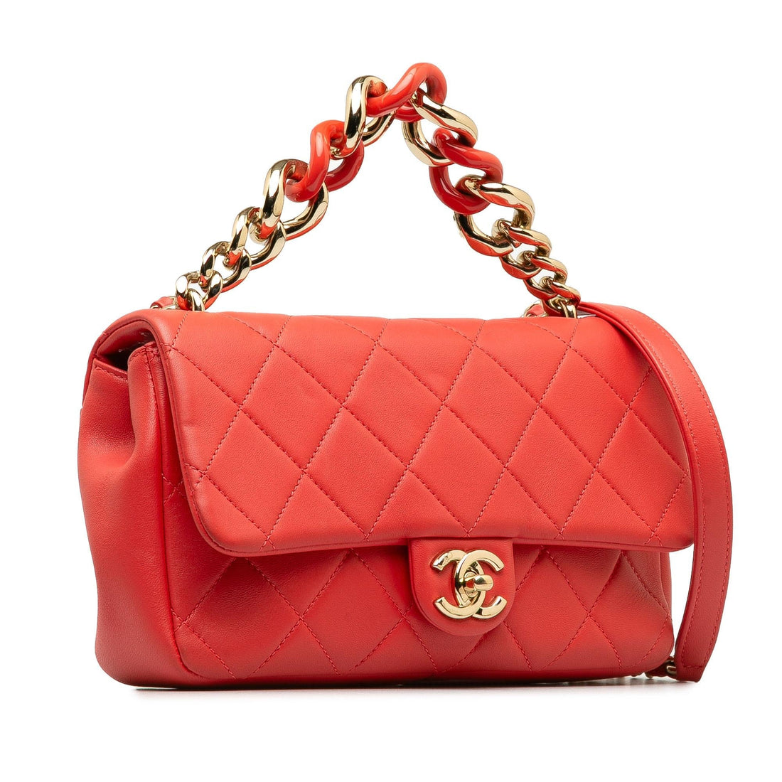 Pearl Street Bags Chanel Small Lambskin Elegant Chain Single Flap (SHG-aPd8pm)