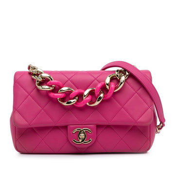 Pearl Street Bags Chanel Small Lambskin Elegant Chain Single Flap (SHG-Ev5zBc)