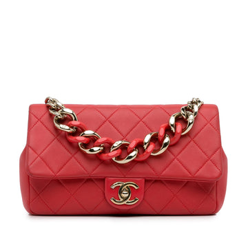 Pearl Street Bags Chanel Small Lambskin Elegant Chain Single Flap (SHG-e6gpic)