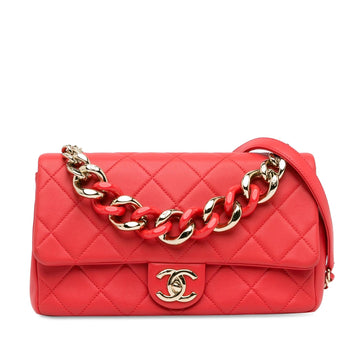 Pearl Street Bags Chanel Small Lambskin Elegant Chain Single Flap (SHG-SDFYLG)