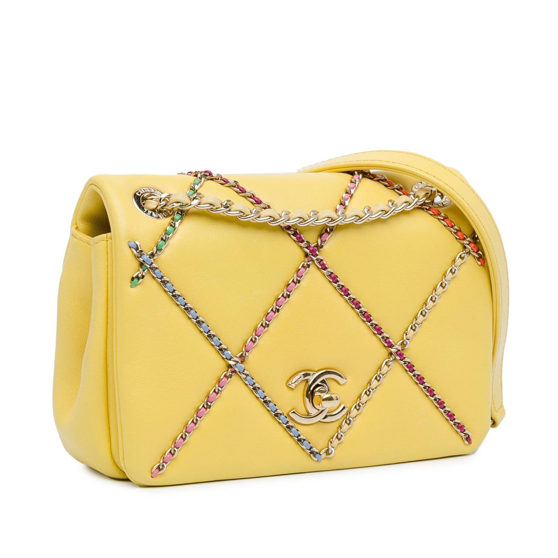 Top Quality Chanel Small Lambskin Entwined Chain Flap (SHG-17rKtH)