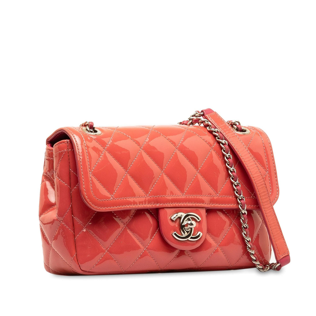 Pearl Street Bags Chanel Small Patent Coco Shine Flap (SHG-Y18gc2)