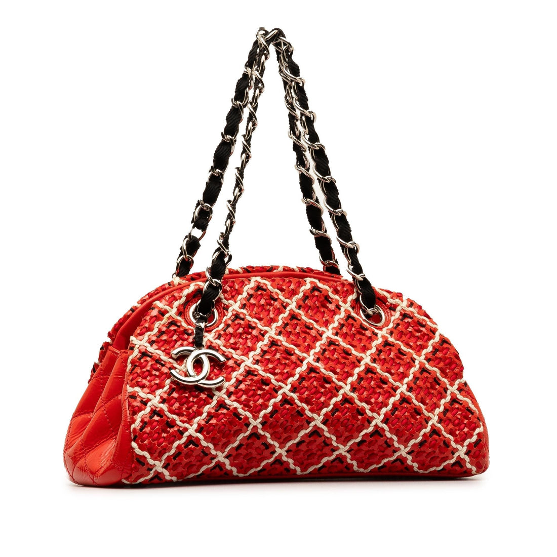 Pearl Street Bags Chanel Small Patent Stitch Just Mademoiselle Bowling Bag (SHG-khBnsf)