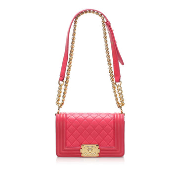 Pearl Street Bags Chanel Small Quilted Lambskin Boy Bag (SHG-sr5fAL)