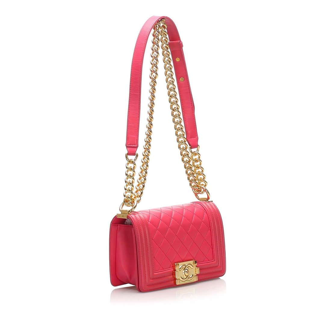 Pearl Street Bags Chanel Small Quilted Lambskin Boy Bag (SHG-sr5fAL)