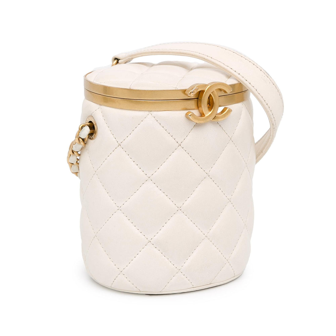 Pearl Street Bags Chanel Small Quilted Lambskin Crown Box Bag (SHG-SRTV1w)