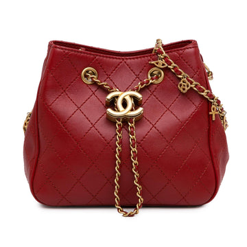 Pearl Street Bags Chanel Small Stitched Calfskin Egyptian Amulet Drawstring Bucket Bag (SHG-hm9mZm)