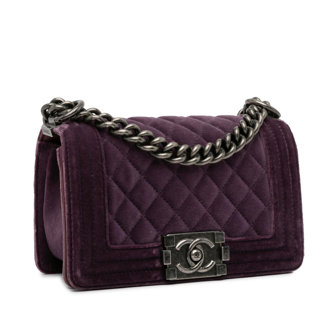 Pearl Street Bags Chanel Small Velvet Boy Flap Bag (SHG-rAA1LD)