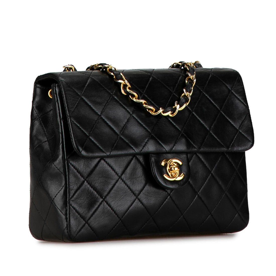 Pearl Street Bags Chanel Square Classic Quilted Lambskin Flap (SHG-NCKAmV)