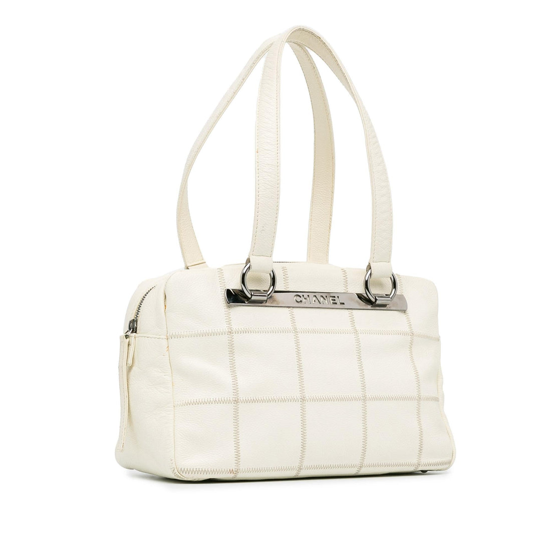 Pearl Street Bags Chanel Square Stitch LAX Bowler Bag (SHG-MakcWZ)