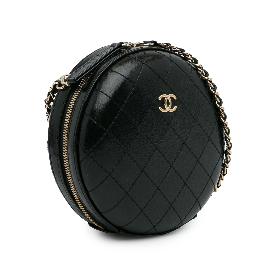Pearl Street Bags Chanel Stitched Calfskin Round Crossbody (SHG-hbT1d0)