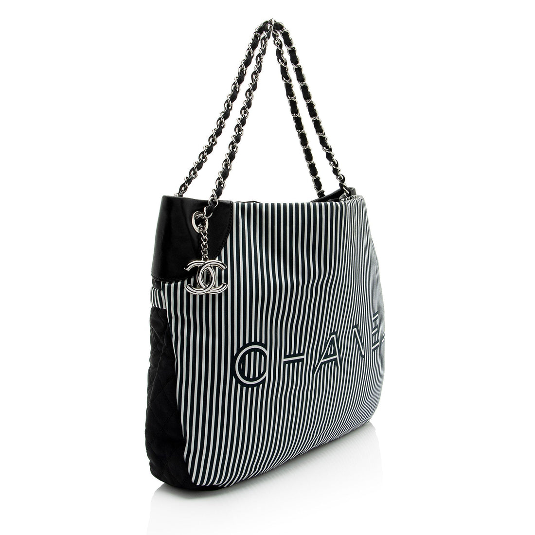 Top Quality Chanel Striped Canvas Rialto Shoulder Bag (SHF-BaPjh9)