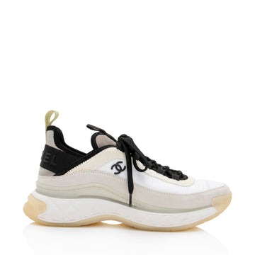 Pearl Street Bags Chanel Suede Mesh CC Cap Toe Sneakers - Size 8 / 38 (SHF-MkFGm8)