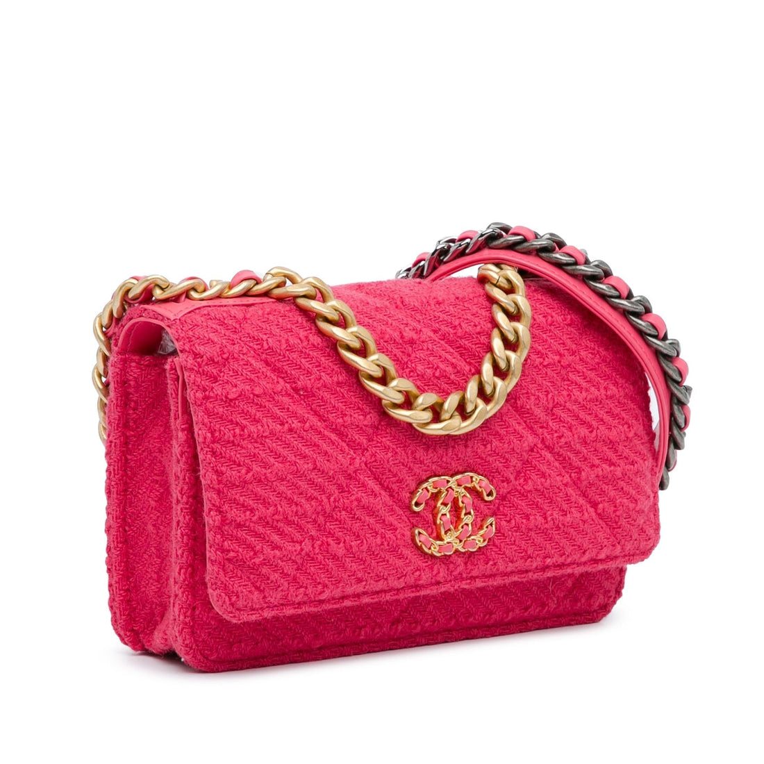 Top Quality Chanel Tweed 19 Wallet On Chain (SHG-foUaPL)