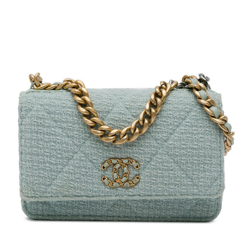 Top Quality Chanel Tweed 19 Wallet On Chain (SHG-kQew8n)