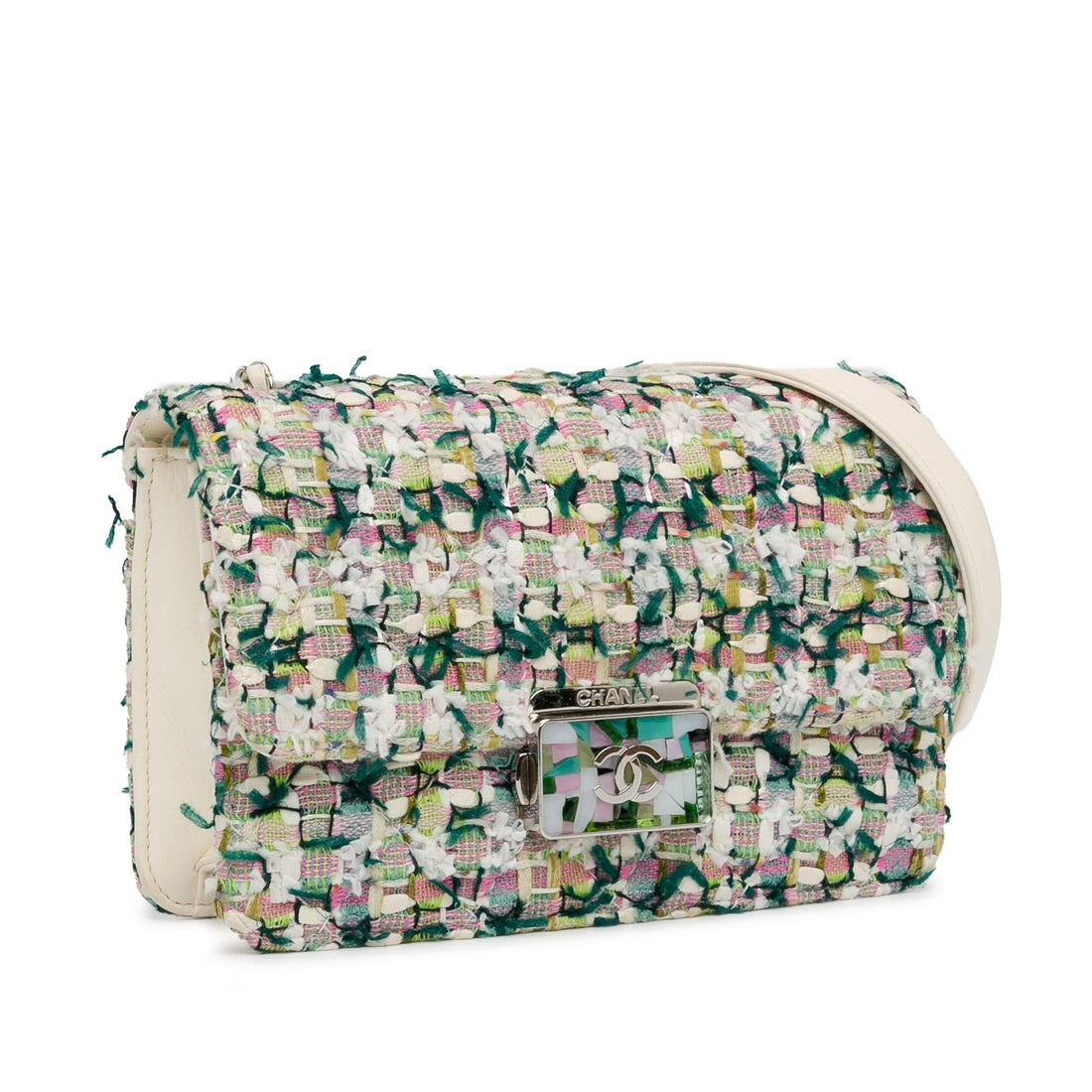 Pearl Street Bags Chanel Tweed Beauty Lock Flap Bag (SHG-wula5s)