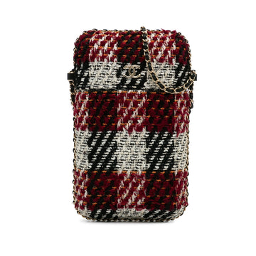 Top Quality Chanel Tweed Chain Around Phone Holder (SHG-fNtDa5)