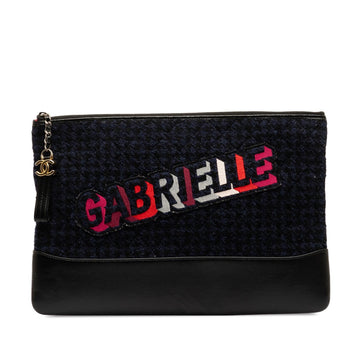 Pearl Street Bags Chanel Tweed Gabrielle Clutch Bag (SHG-bga3xd)
