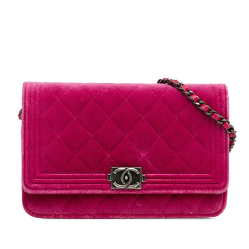 Pearl Street Bags Chanel Velvet Boy Wallet On Chain (SHG-p9WVfn)