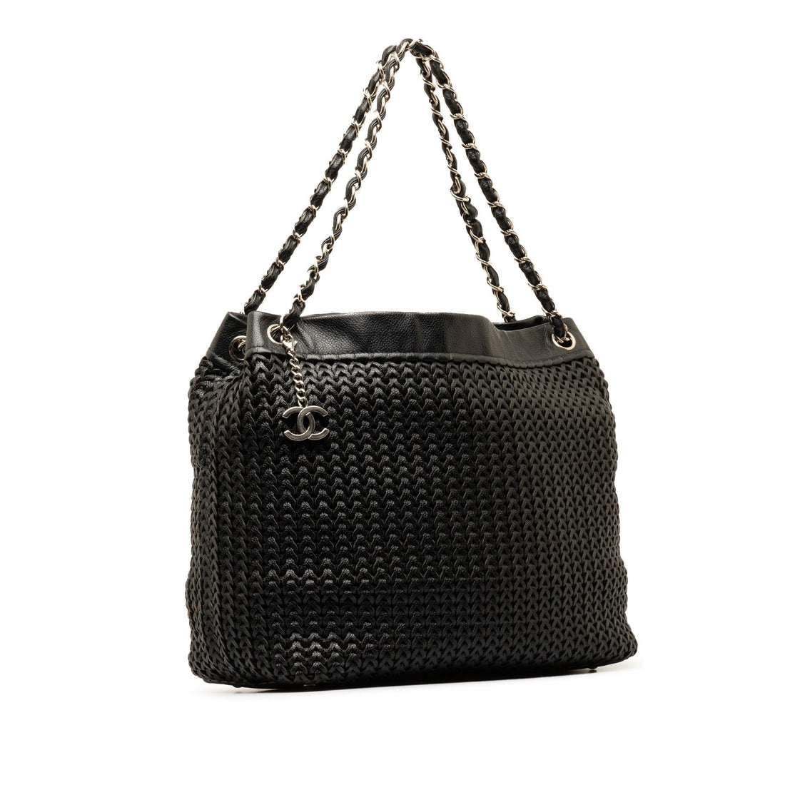 Pearl Street Bags Chanel Woven Caviar Leather Tote (SHG-r7jUZ9)