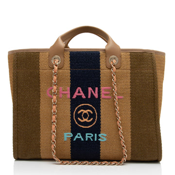 Pearl Street Bags Chanel Woven Straw Deauville Medium Tote (SHF-ZWTbfx)