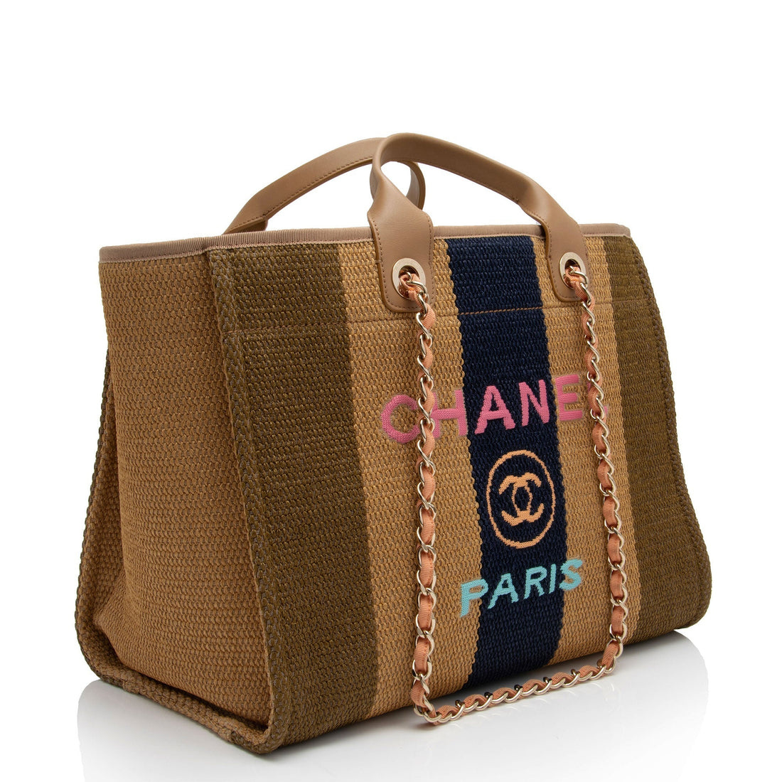 Pearl Street Bags Chanel Woven Straw Deauville Medium Tote (SHF-ZWTbfx)