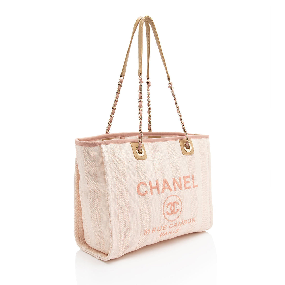 Chanel Woven Straw Deauville Small Tote (SHF-vwuyHk)