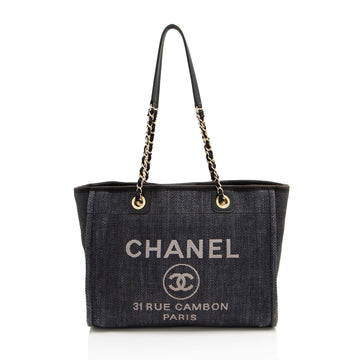 Chanel Woven Straw Deauville Small Tote (SHF-w0hRel)