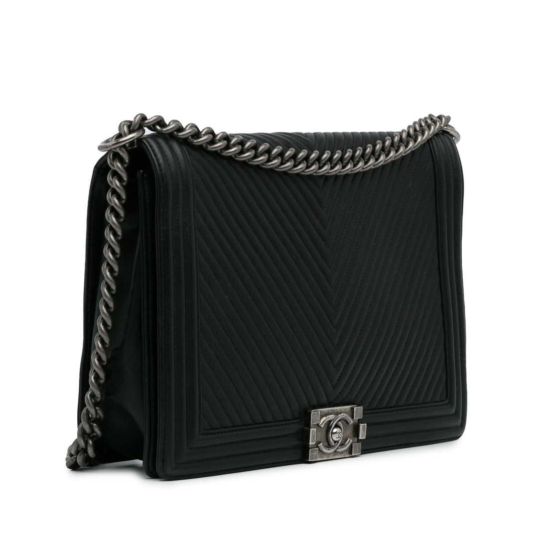 Pearl Street Bags Chanel XL Chevron Boy Flap (SHG-WQzfRD)