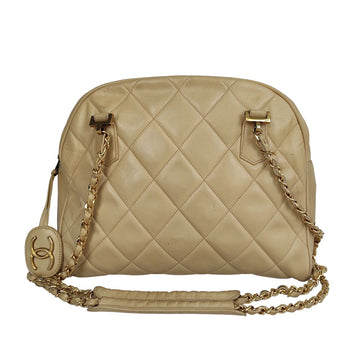 Chanel Chanel Chanel shoulder bag in beige matelasse leather from the s