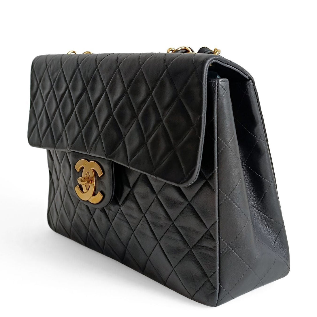 Chanel Chanel Chanel borsa a tracolla Dekamatrasse  Maxi in pelle nera