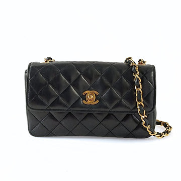 Top Quality Chanel Top Quality Chanel Top Quality Chanel borsa a tracolla Mini Matelasse in pelle di agnello nera