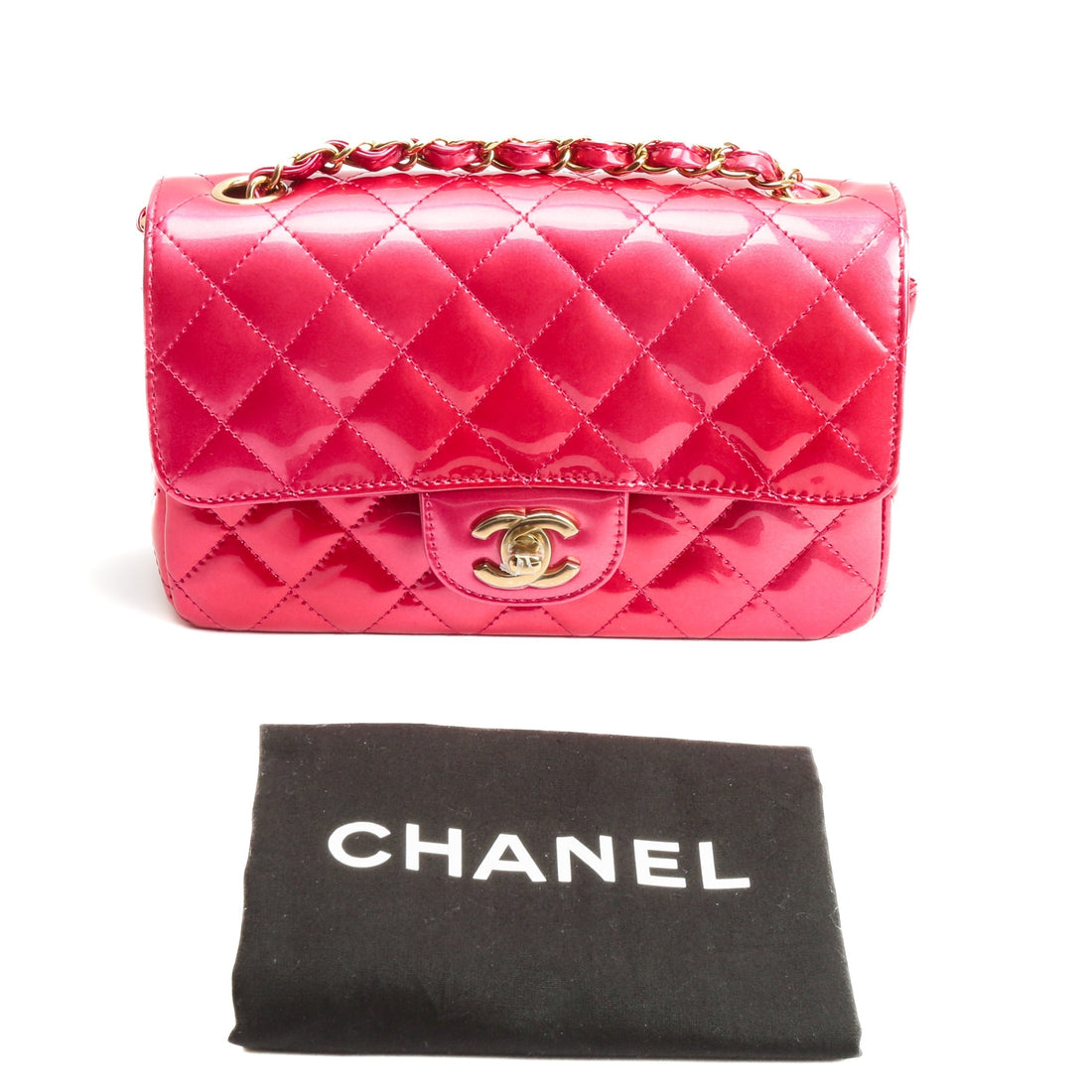 CHANEL Mini Shaded New 1:1 Rep Flap - Fuchsia