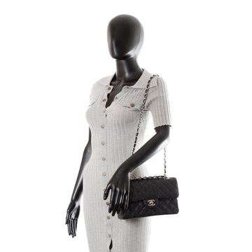 CHANEL Quilted Small Double Flap Bag - Black