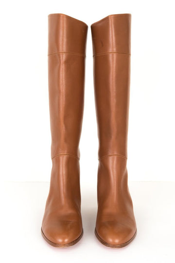 Christian Louboutin Camel Tan Leather Boots 39.5