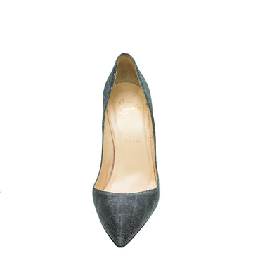 Christian Louboutin Black Metallic Glitter So Kate Pumps 38