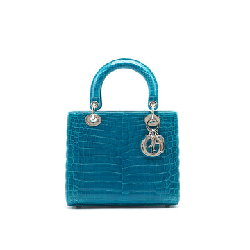 Top quality Dior alligator Medium Turquoise Lady Top quality Dior Tote
