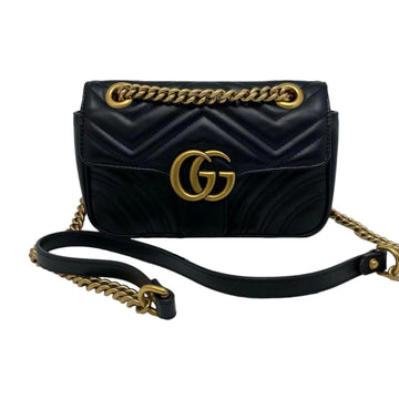 Gucci GG Marmont Mini CalBNkin Matelasse Black GHW