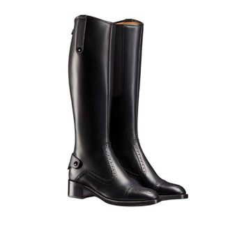 DD D FOLK HEELED HIGH BOOT BLACK