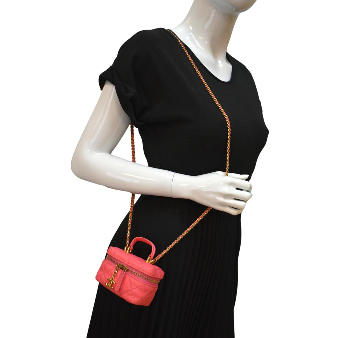 Pearl Street Bags Chanel Vanity Case Small Leather Crossbody Bag Pink