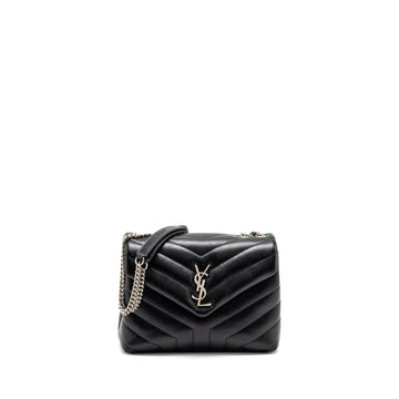 Saint Laurent/YSL Small Loulou Bag CalBNkin Black SHW