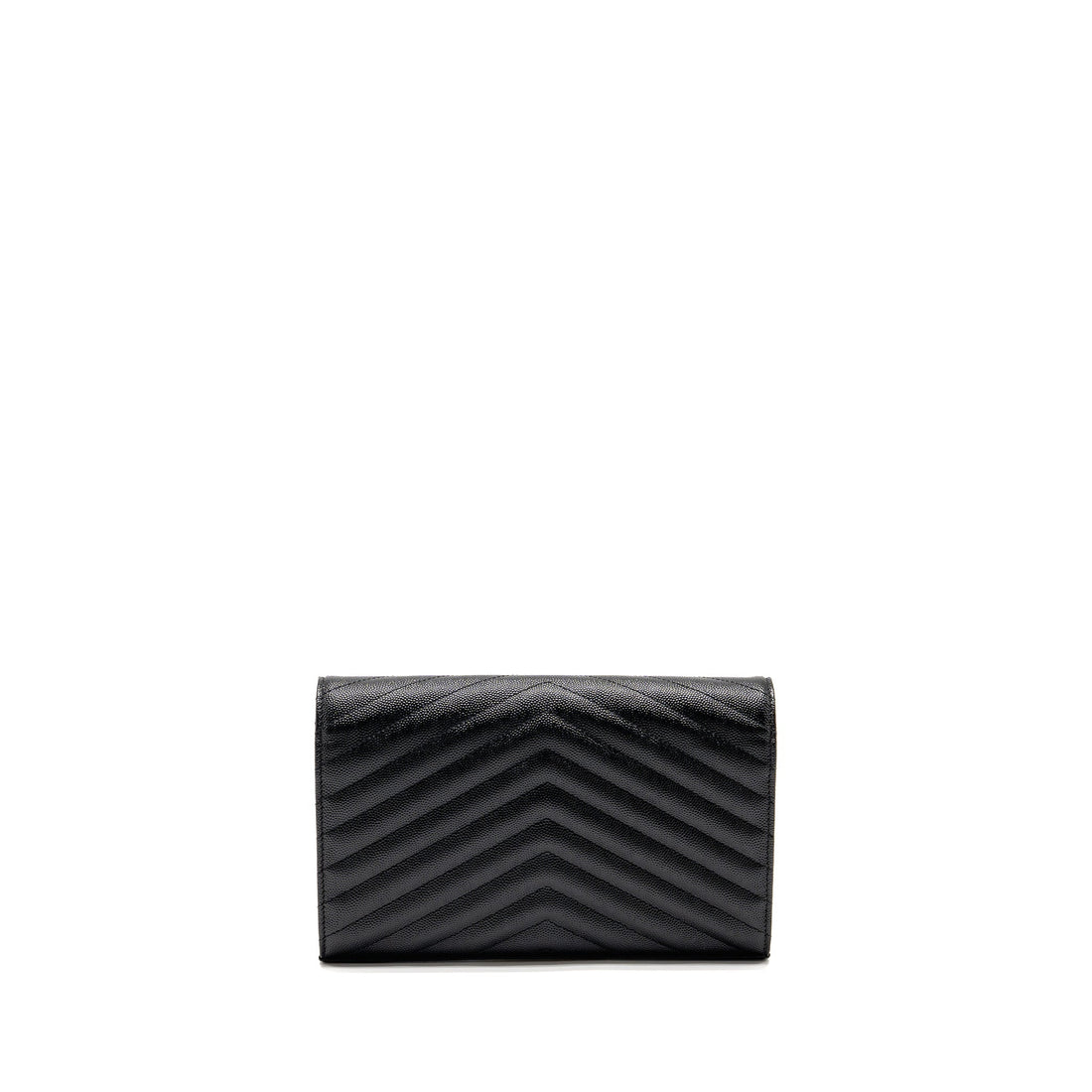 Saint Laurent/YSL Envelope Chain Wallet CalBNkin Black SHW