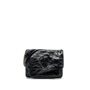 Saint Lauren medium niki calBNkin black Ruthenium hardware
