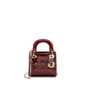 Top quality Dior Mini Lady Top quality Dior Patent Red