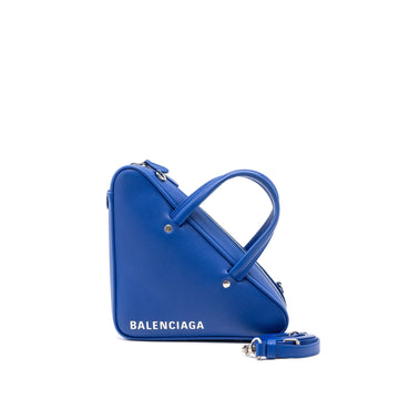 Balenciaga Triangle Duffle Bag CalBNkin Blue SHW