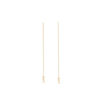 Saint Laurent/YSL Logo Dropped Earrings Gold Tone