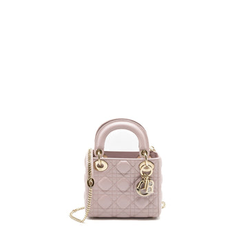 Top quality Dior Mini Lady Top quality Dior Bag lambskin Light Pink