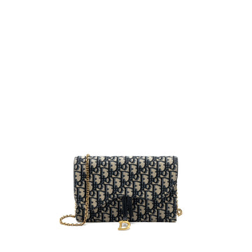 Top quality Dior Saddle Pouch Blue Top quality Dior Oblique JACQUARD Canvas